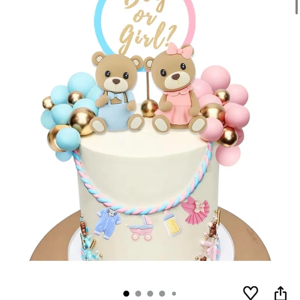 Gender Reveal Party Plates, Cups & Cutlery Set - Pink and Blue